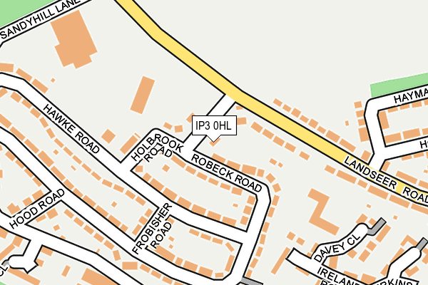 IP3 0HL map - OS OpenMap – Local (Ordnance Survey)