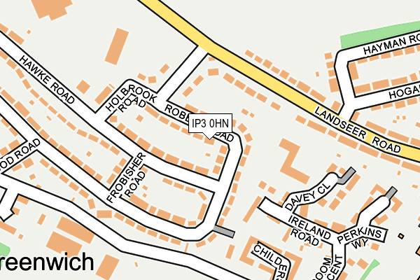 IP3 0HN map - OS OpenMap – Local (Ordnance Survey)