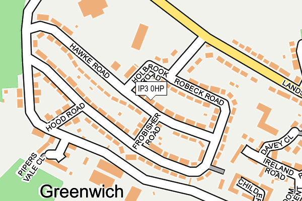 IP3 0HP map - OS OpenMap – Local (Ordnance Survey)