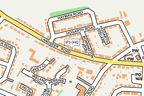 IP3 0HQ map - OS OpenMap – Local (Ordnance Survey)