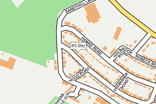 IP3 0HU map - OS OpenMap – Local (Ordnance Survey)