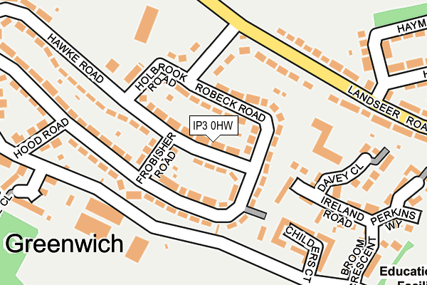 IP3 0HW map - OS OpenMap – Local (Ordnance Survey)