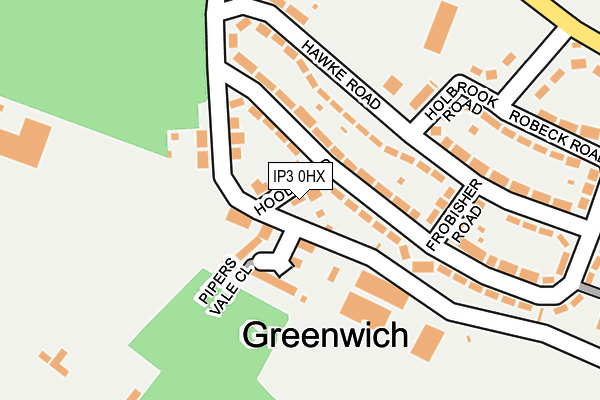 IP3 0HX map - OS OpenMap – Local (Ordnance Survey)