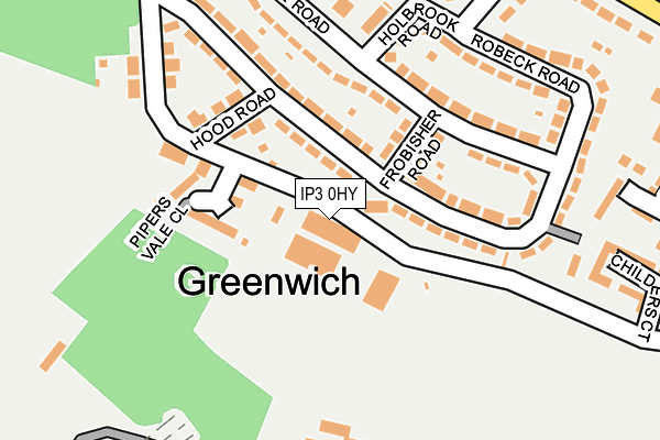 IP3 0HY map - OS OpenMap – Local (Ordnance Survey)