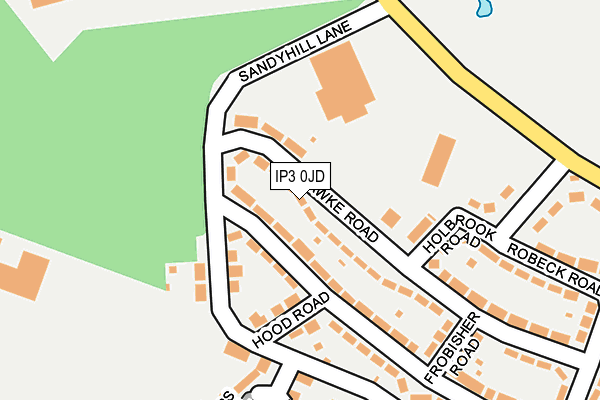 IP3 0JD map - OS OpenMap – Local (Ordnance Survey)