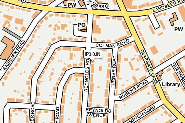 IP3 0JN map - OS OpenMap – Local (Ordnance Survey)