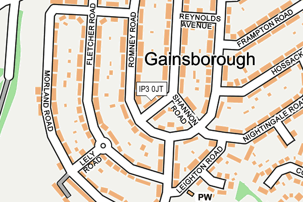 IP3 0JT map - OS OpenMap – Local (Ordnance Survey)