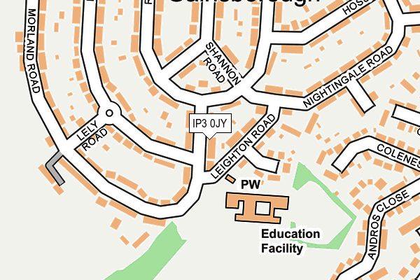 IP3 0JY map - OS OpenMap – Local (Ordnance Survey)