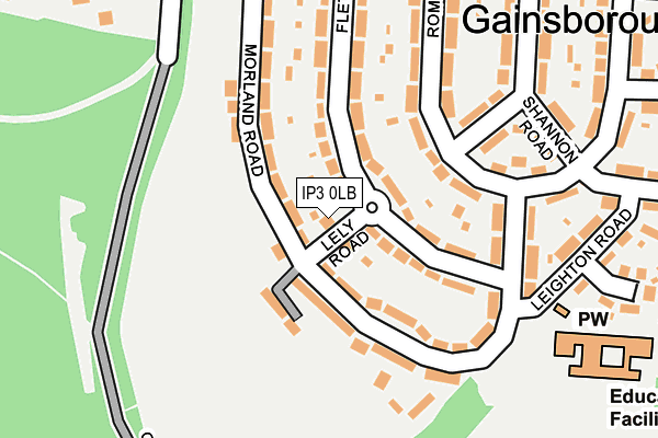 IP3 0LB map - OS OpenMap – Local (Ordnance Survey)