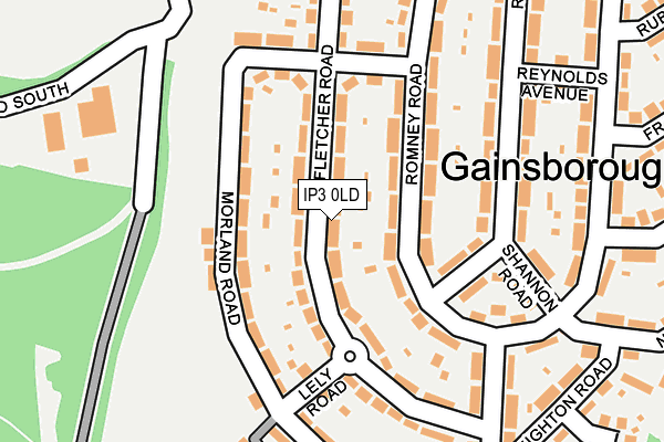 IP3 0LD map - OS OpenMap – Local (Ordnance Survey)