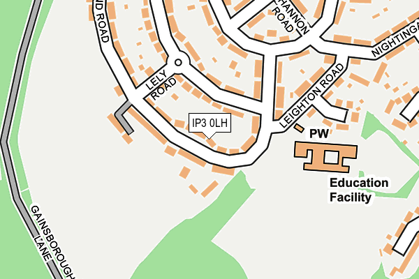 IP3 0LH map - OS OpenMap – Local (Ordnance Survey)