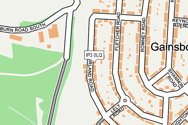 IP3 0LQ map - OS OpenMap – Local (Ordnance Survey)