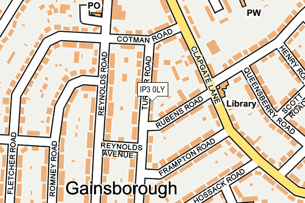 IP3 0LY map - OS OpenMap – Local (Ordnance Survey)