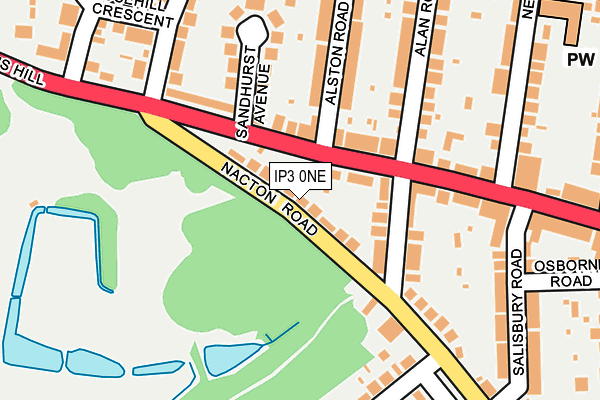 IP3 0NE map - OS OpenMap – Local (Ordnance Survey)