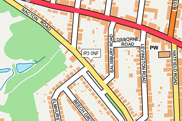 IP3 0NF map - OS OpenMap – Local (Ordnance Survey)