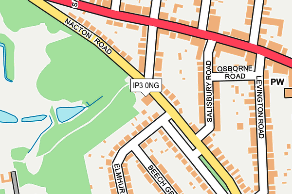 IP3 0NG map - OS OpenMap – Local (Ordnance Survey)