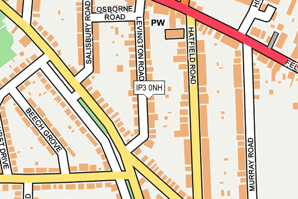 IP3 0NH map - OS OpenMap – Local (Ordnance Survey)
