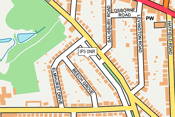 IP3 0NR map - OS OpenMap – Local (Ordnance Survey)