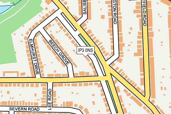 IP3 0NS map - OS OpenMap – Local (Ordnance Survey)