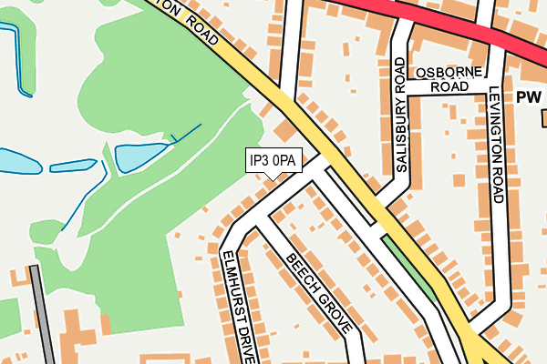 IP3 0PA map - OS OpenMap – Local (Ordnance Survey)