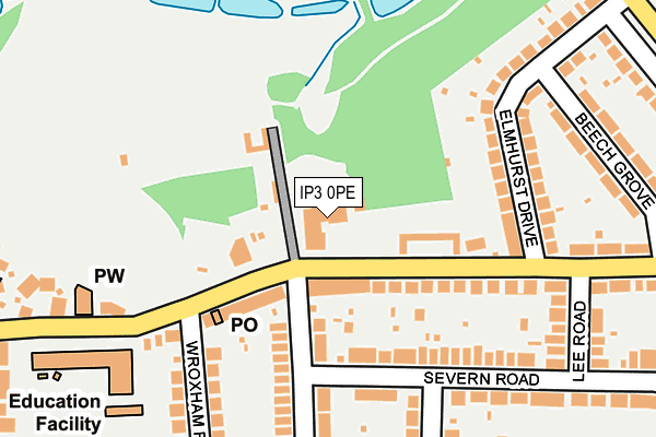 IP3 0PE map - OS OpenMap – Local (Ordnance Survey)