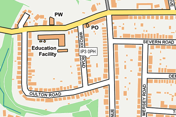 IP3 0PH map - OS OpenMap – Local (Ordnance Survey)