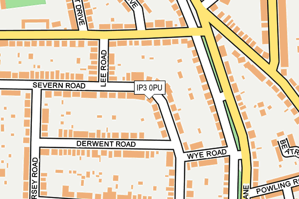 IP3 0PU map - OS OpenMap – Local (Ordnance Survey)