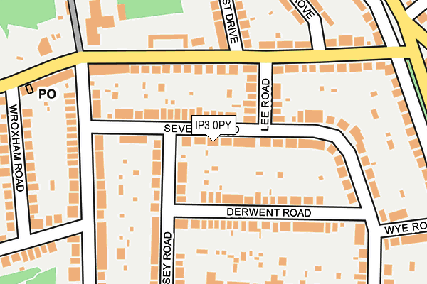 IP3 0PY map - OS OpenMap – Local (Ordnance Survey)