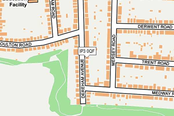 IP3 0QF map - OS OpenMap – Local (Ordnance Survey)