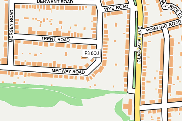 IP3 0QJ map - OS OpenMap – Local (Ordnance Survey)