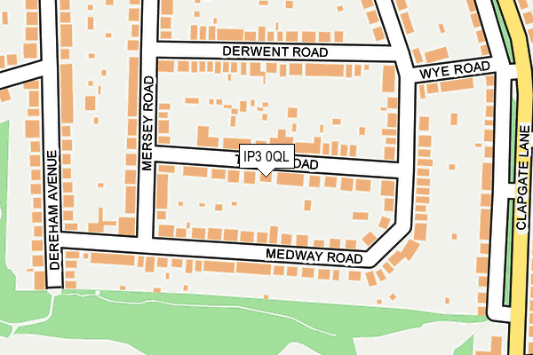 IP3 0QL map - OS OpenMap – Local (Ordnance Survey)