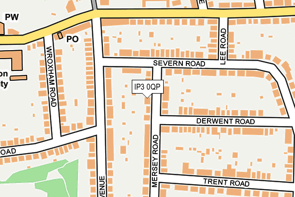 IP3 0QP map - OS OpenMap – Local (Ordnance Survey)