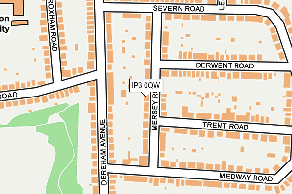 IP3 0QW map - OS OpenMap – Local (Ordnance Survey)