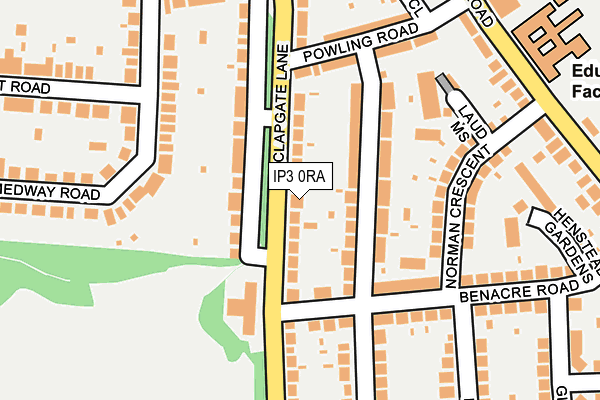 IP3 0RA map - OS OpenMap – Local (Ordnance Survey)