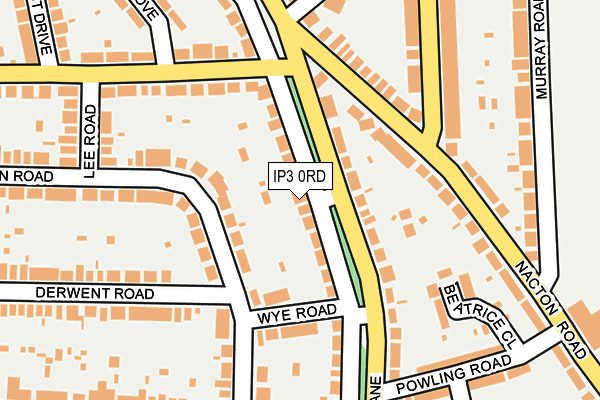 IP3 0RD map - OS OpenMap – Local (Ordnance Survey)