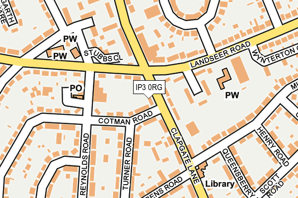 IP3 0RG map - OS OpenMap – Local (Ordnance Survey)