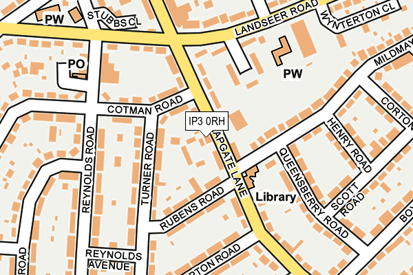 IP3 0RH map - OS OpenMap – Local (Ordnance Survey)