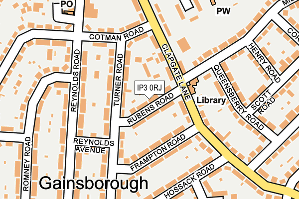 IP3 0RJ map - OS OpenMap – Local (Ordnance Survey)