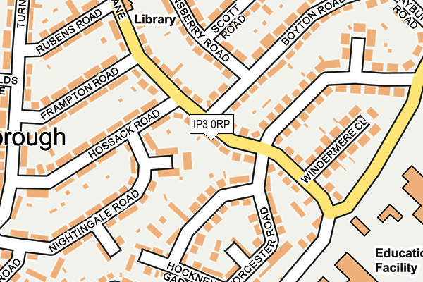 IP3 0RP map - OS OpenMap – Local (Ordnance Survey)