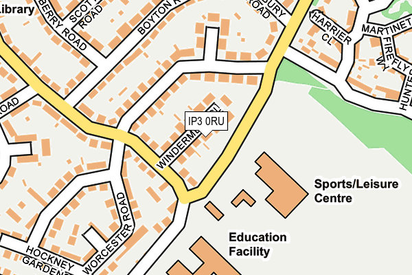 IP3 0RU map - OS OpenMap – Local (Ordnance Survey)