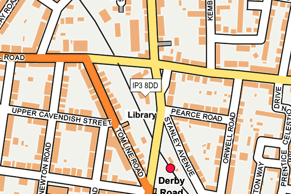 IP3 8DD map - OS OpenMap – Local (Ordnance Survey)