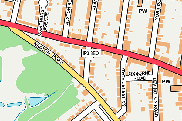 IP3 8EQ map - OS OpenMap – Local (Ordnance Survey)