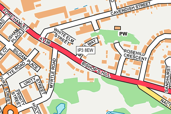 IP3 8EW map - OS OpenMap – Local (Ordnance Survey)