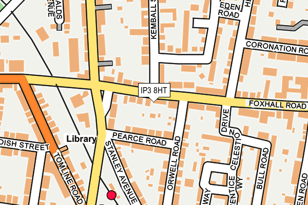 IP3 8HT map - OS OpenMap – Local (Ordnance Survey)