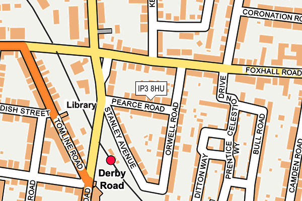 IP3 8HU map - OS OpenMap – Local (Ordnance Survey)