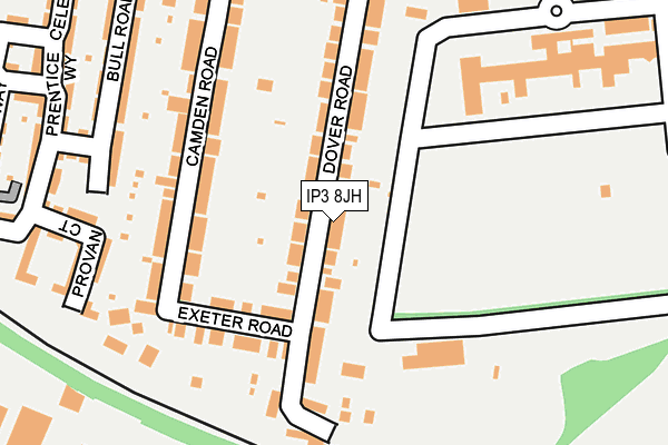 IP3 8JH map - OS OpenMap – Local (Ordnance Survey)