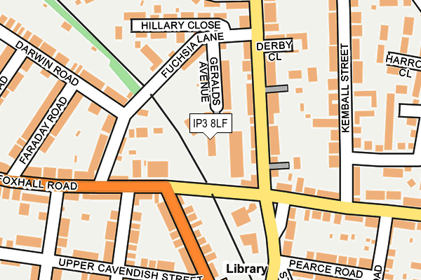 IP3 8LF map - OS OpenMap – Local (Ordnance Survey)