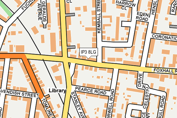IP3 8LG map - OS OpenMap – Local (Ordnance Survey)