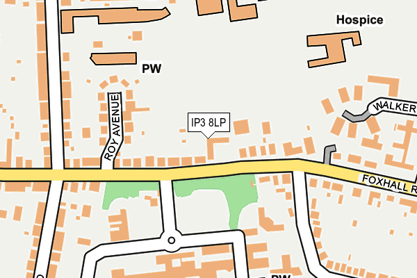IP3 8LP map - OS OpenMap – Local (Ordnance Survey)
