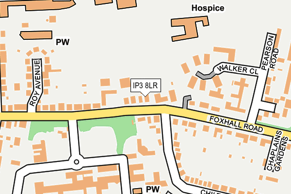 IP3 8LR map - OS OpenMap – Local (Ordnance Survey)